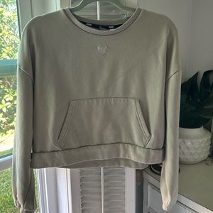 PUMA light beige cropped sweater